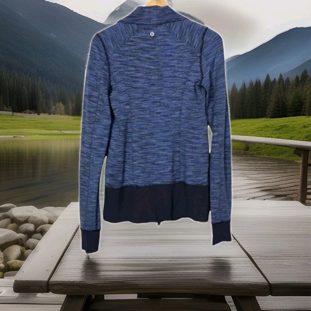 Lululemon Nice Asana Jacket Womens Size 4 Space Cadet Blue Full Zip Luon